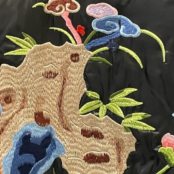 FX. & MONGYI Rare Embroidered Midi Puffer Coat Black/Rainbow 2X/Med (See Note) - Picture 6 of 13